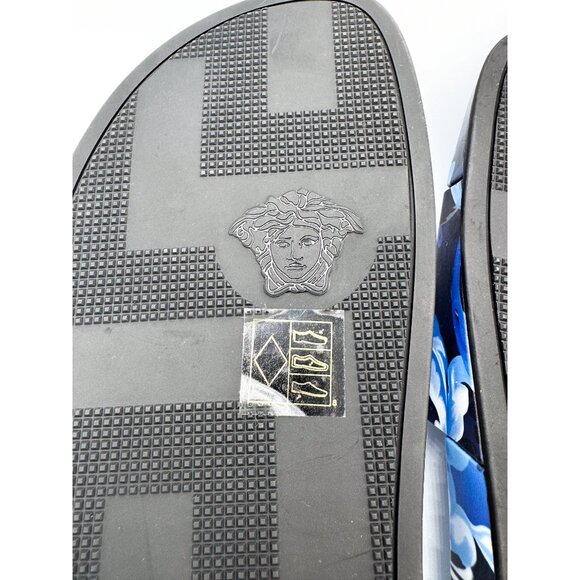 Versace Blue Baroccoflage Slides US 10 / EU 43 - Picture 11 of 11